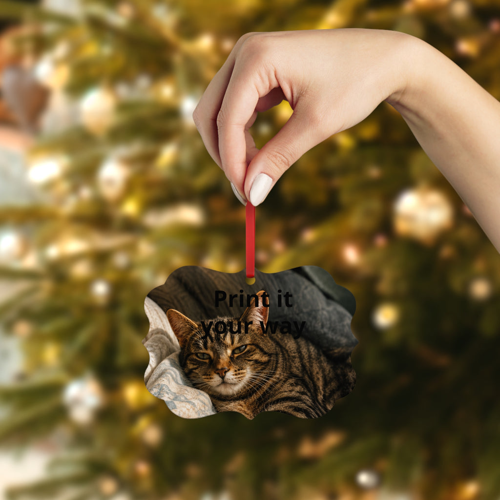 Custom Pet Christmas Ornament | Personalized Metal Plaque Ornament