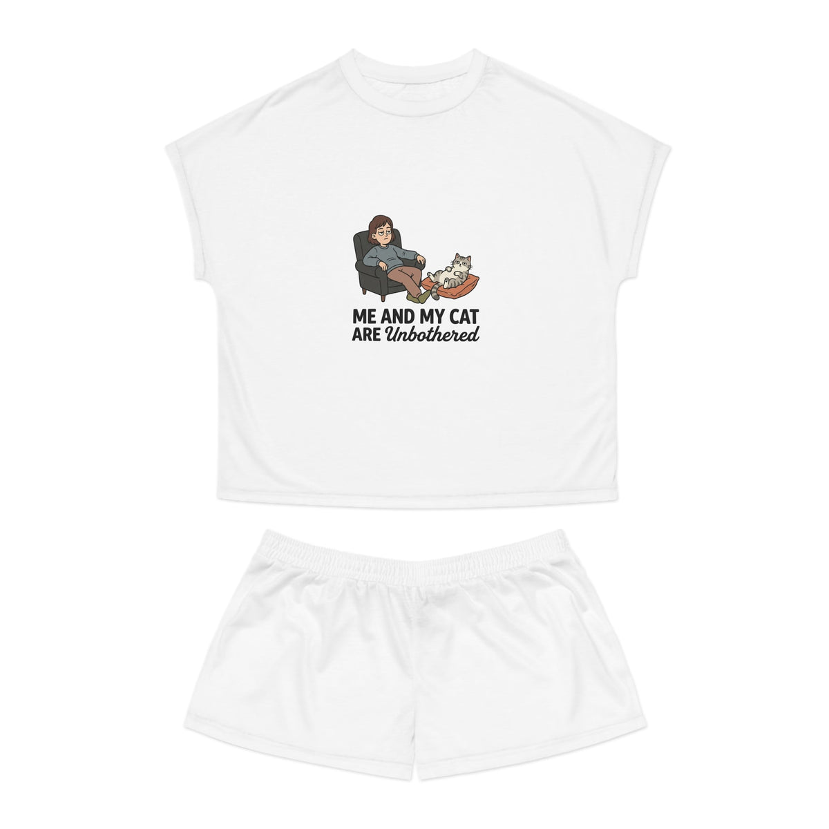Me and My Cat Are Unbothered Women's Pajama Set | Cat Mom PJs