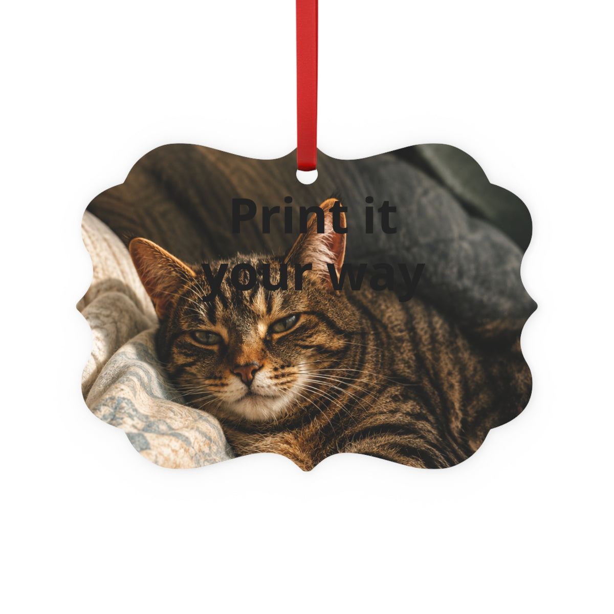 Custom Pet Christmas Ornament | Personalized Metal Plaque Ornament