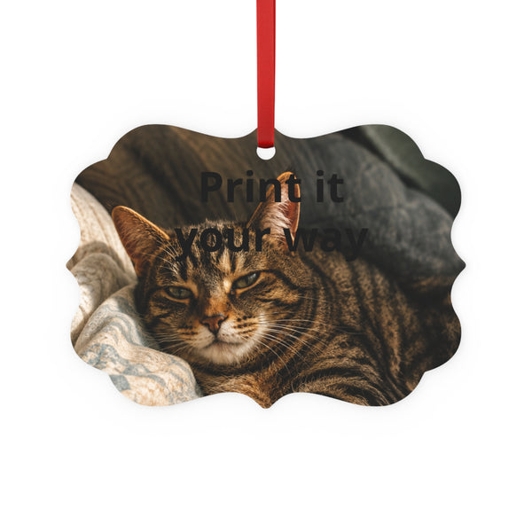Custom Pet Christmas Ornament | Personalized Metal Plaque Ornament