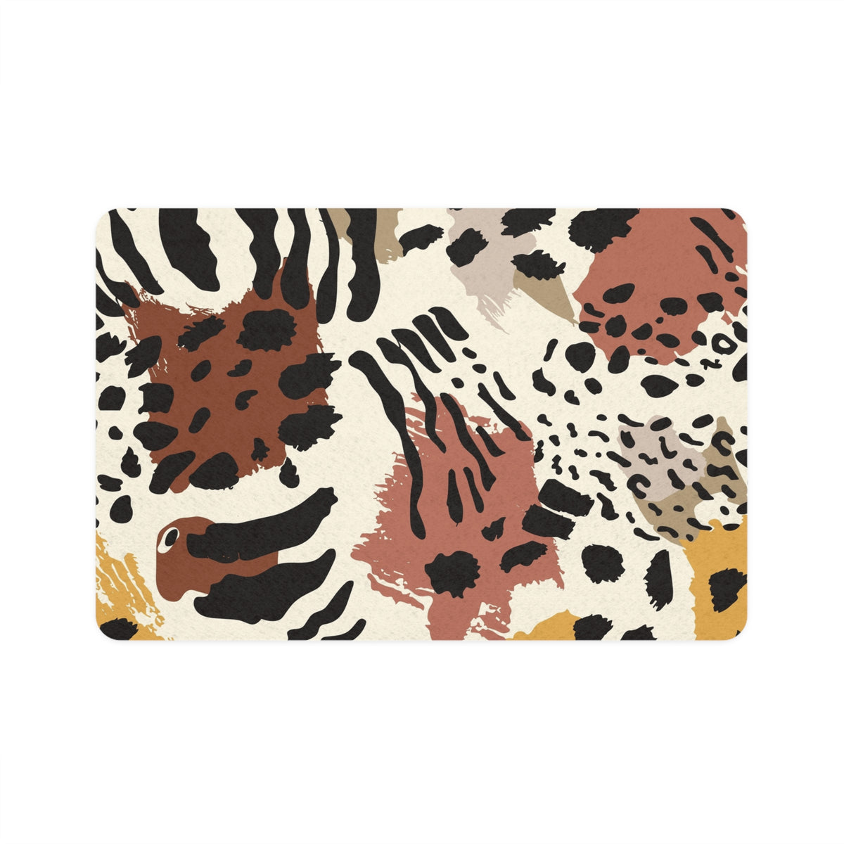 Custom Pet Food Mat | Animal Print, Non-Slip Feeding Mat