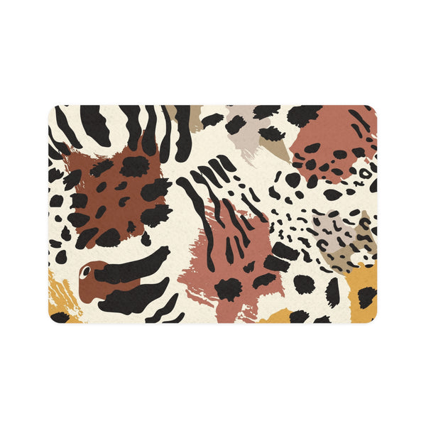 Custom Pet Food Mat | Animal Print, Non-Slip Feeding Mat