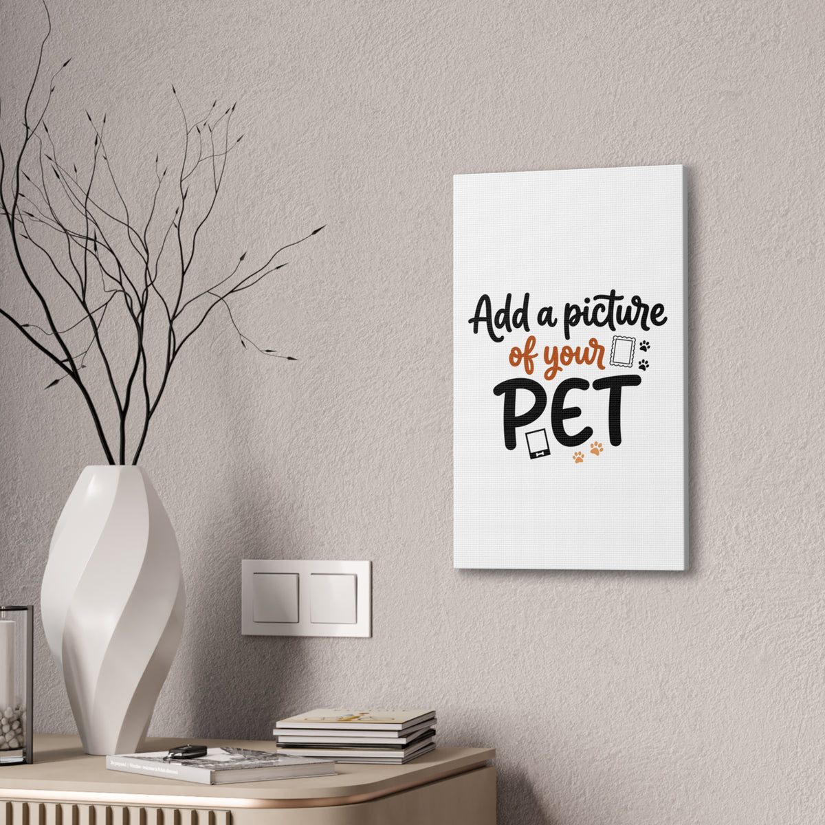 Custom Pet Canvas Wall Art | Personalized Stretched Canvas Print