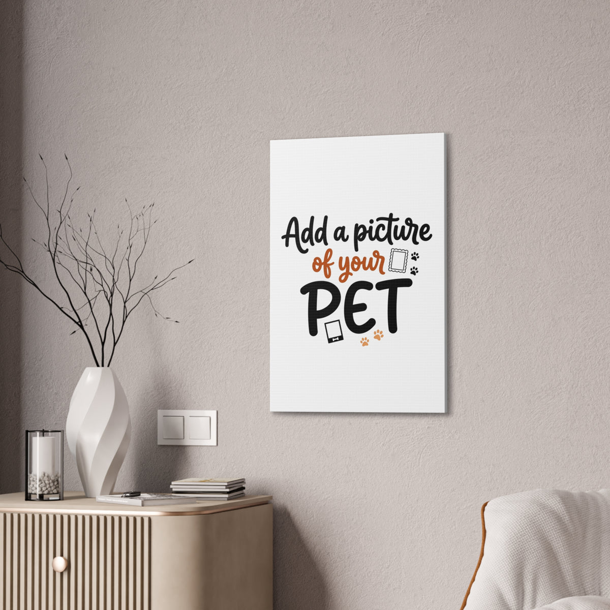 Custom Pet Canvas Wall Art | Personalized Stretched Canvas Print