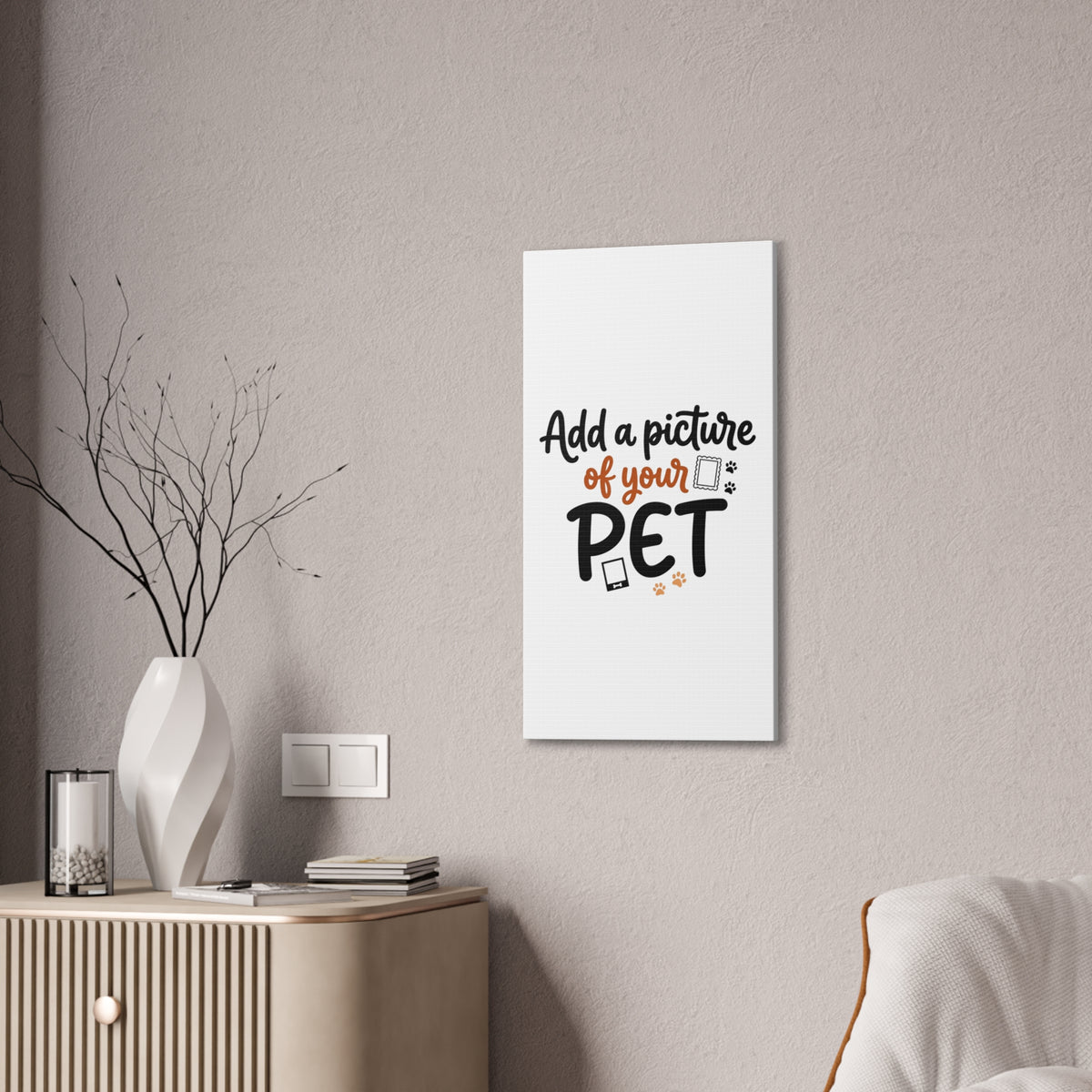 Custom Pet Canvas Wall Art | Personalized Stretched Canvas Print