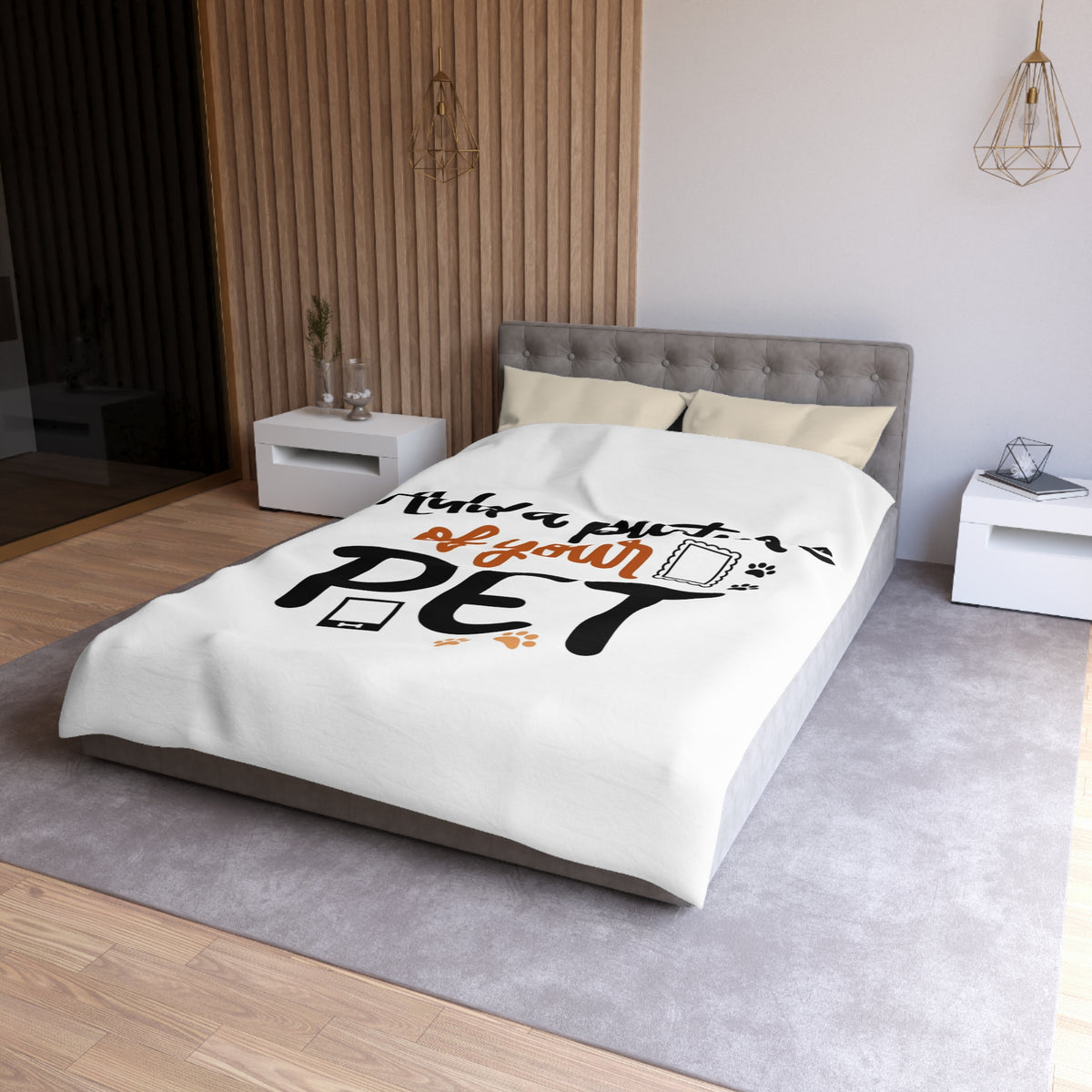 Custom Pet Duvet Cover | Personalized Microfiber Bedding