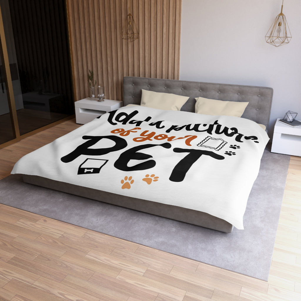 Custom Pet Duvet Cover | Personalized Microfiber Bedding