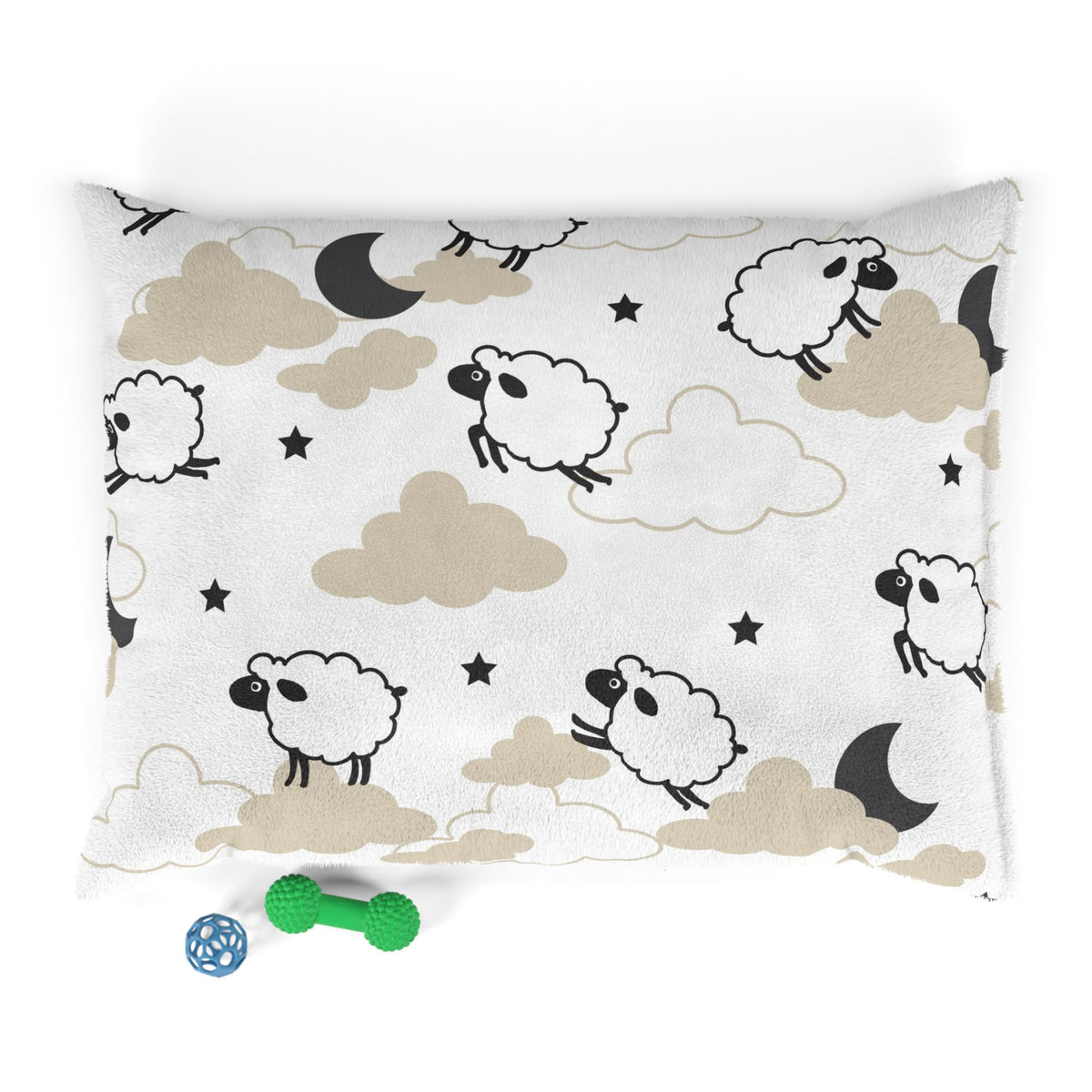 Counting Sheep Pet Bed | Cozy Fleece Cat & Dog Bed