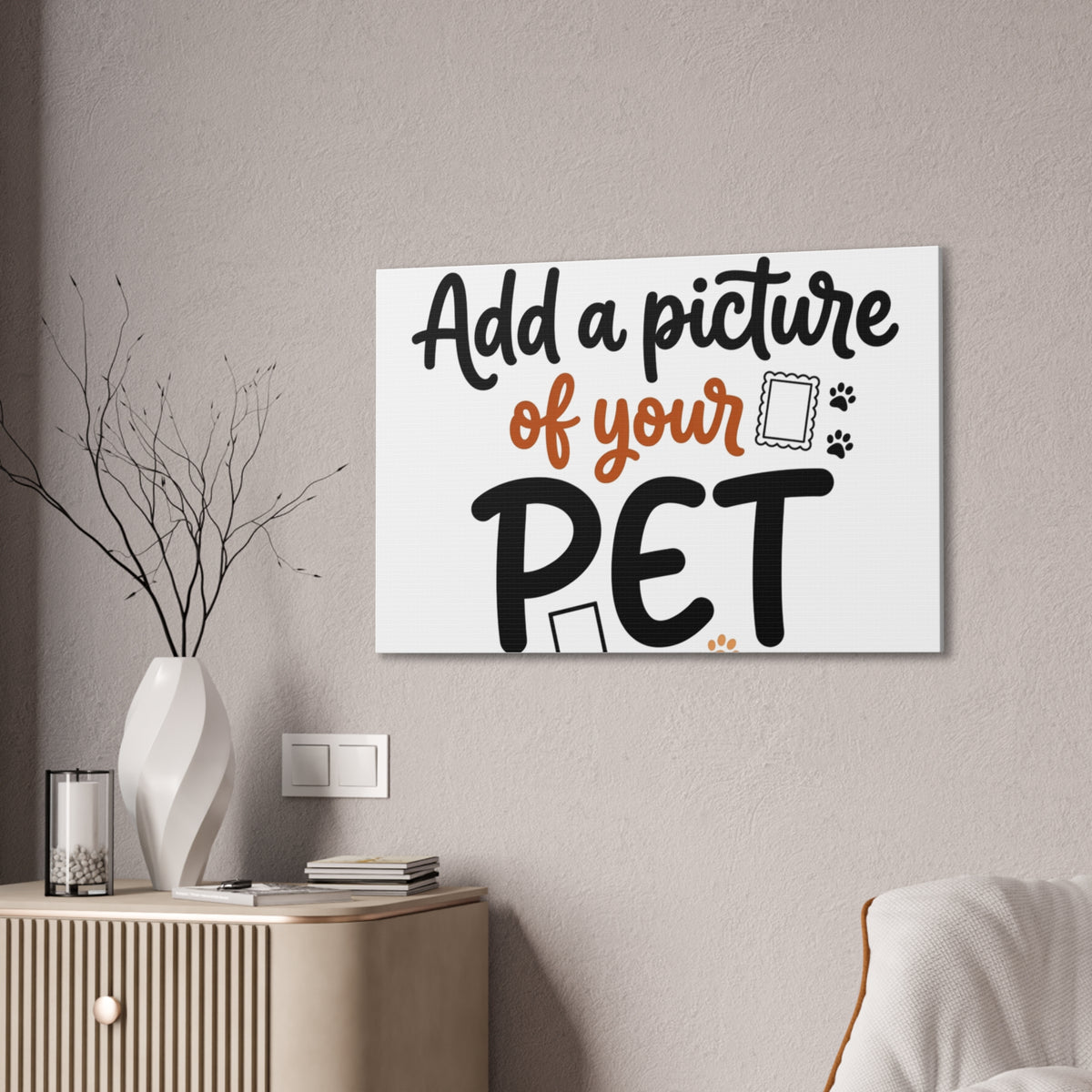 Custom Pet Canvas Wall Art | Personalized Stretched Canvas Print