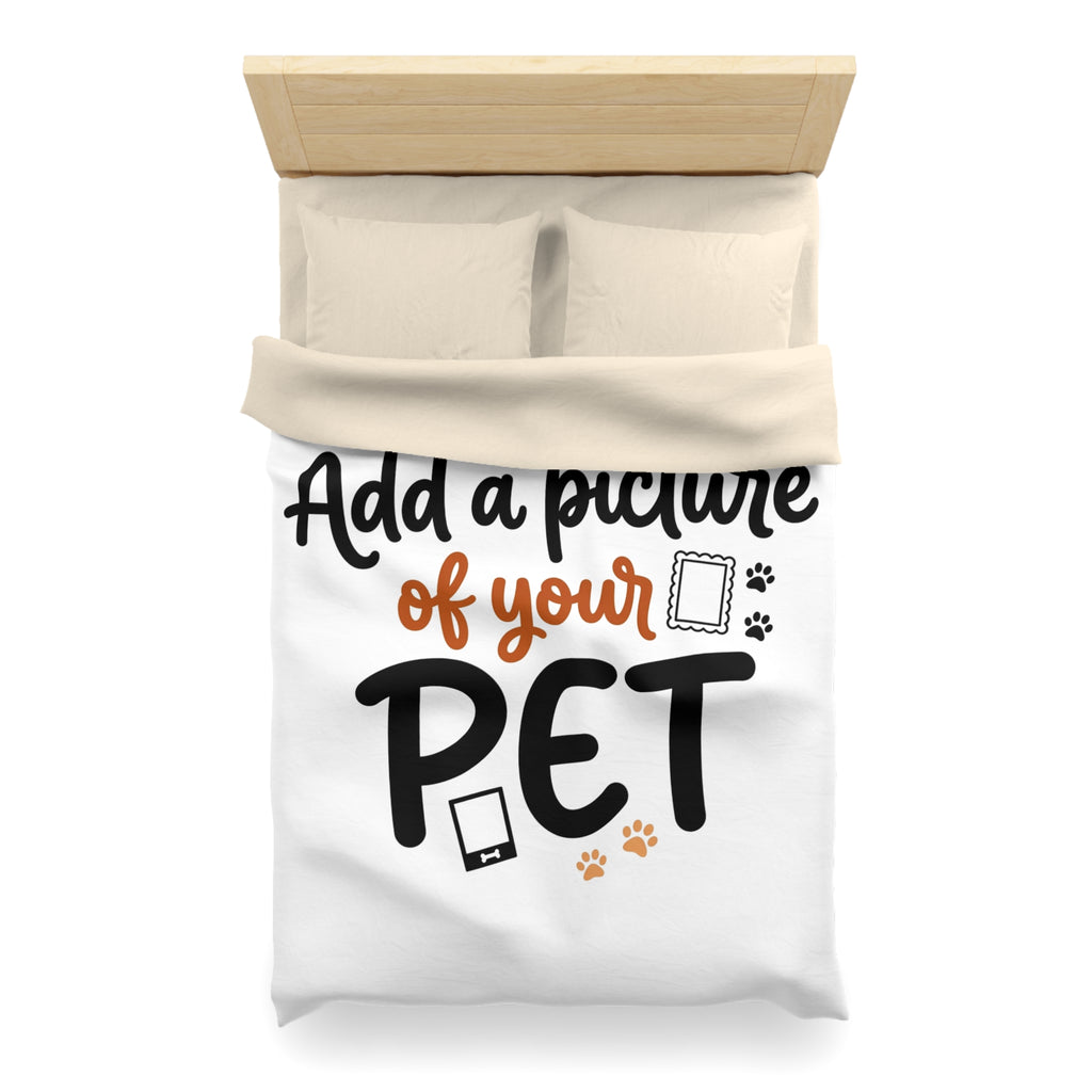 Custom Pet Duvet Cover | Personalized Microfiber Bedding
