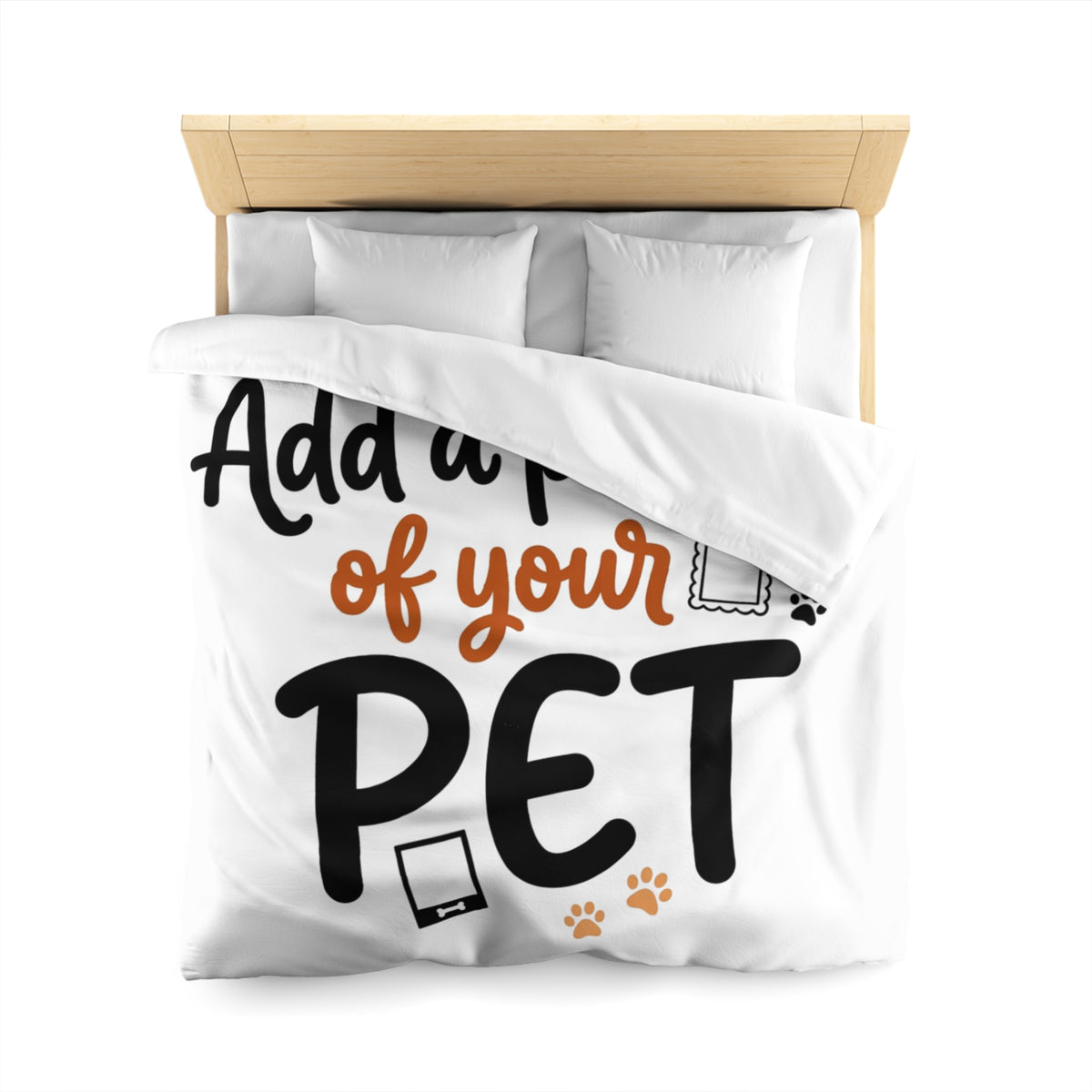Custom Pet Duvet Cover | Personalized Microfiber Bedding