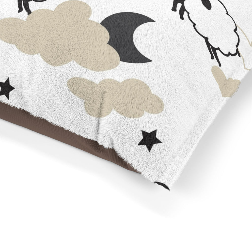 Counting Sheep Pet Bed | Cozy Fleece Cat & Dog Bed