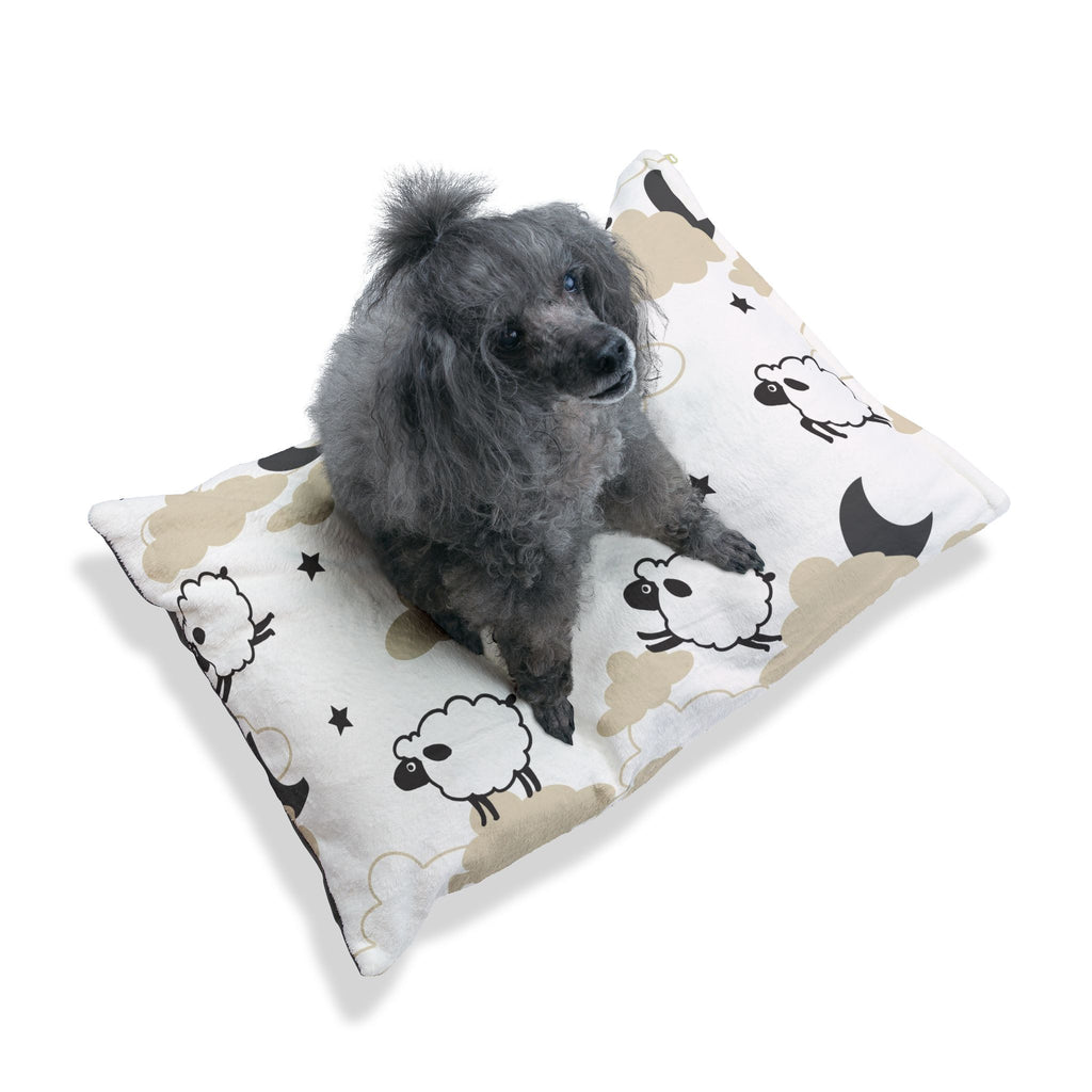 Counting Sheep Pet Bed | Cozy Fleece Cat & Dog Bed