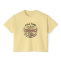 Full-Time Cat Mom Women's Boxy Tee | Comfort Colors Oversized T-Shirt