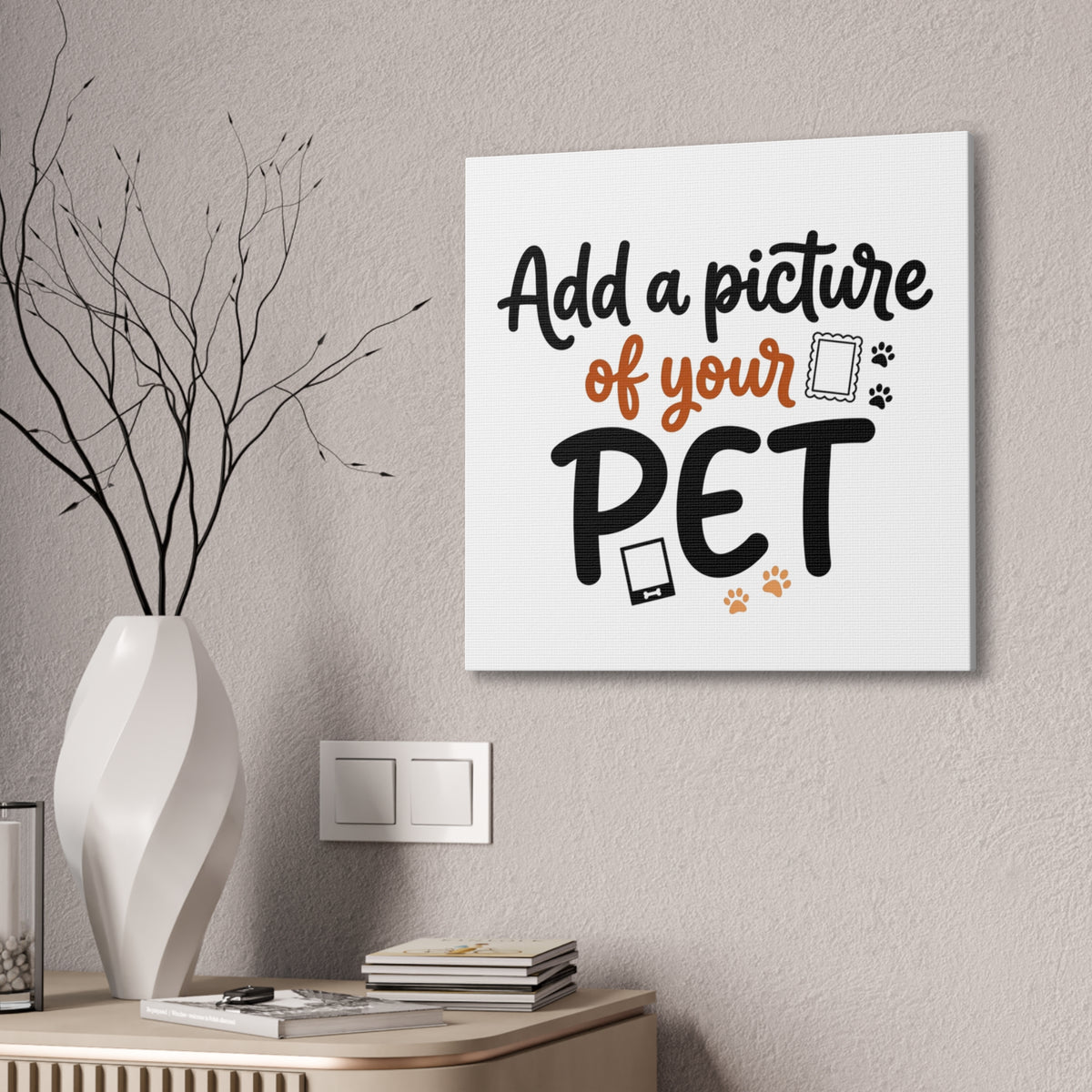 Custom Pet Canvas Wall Art | Personalized Stretched Canvas Print