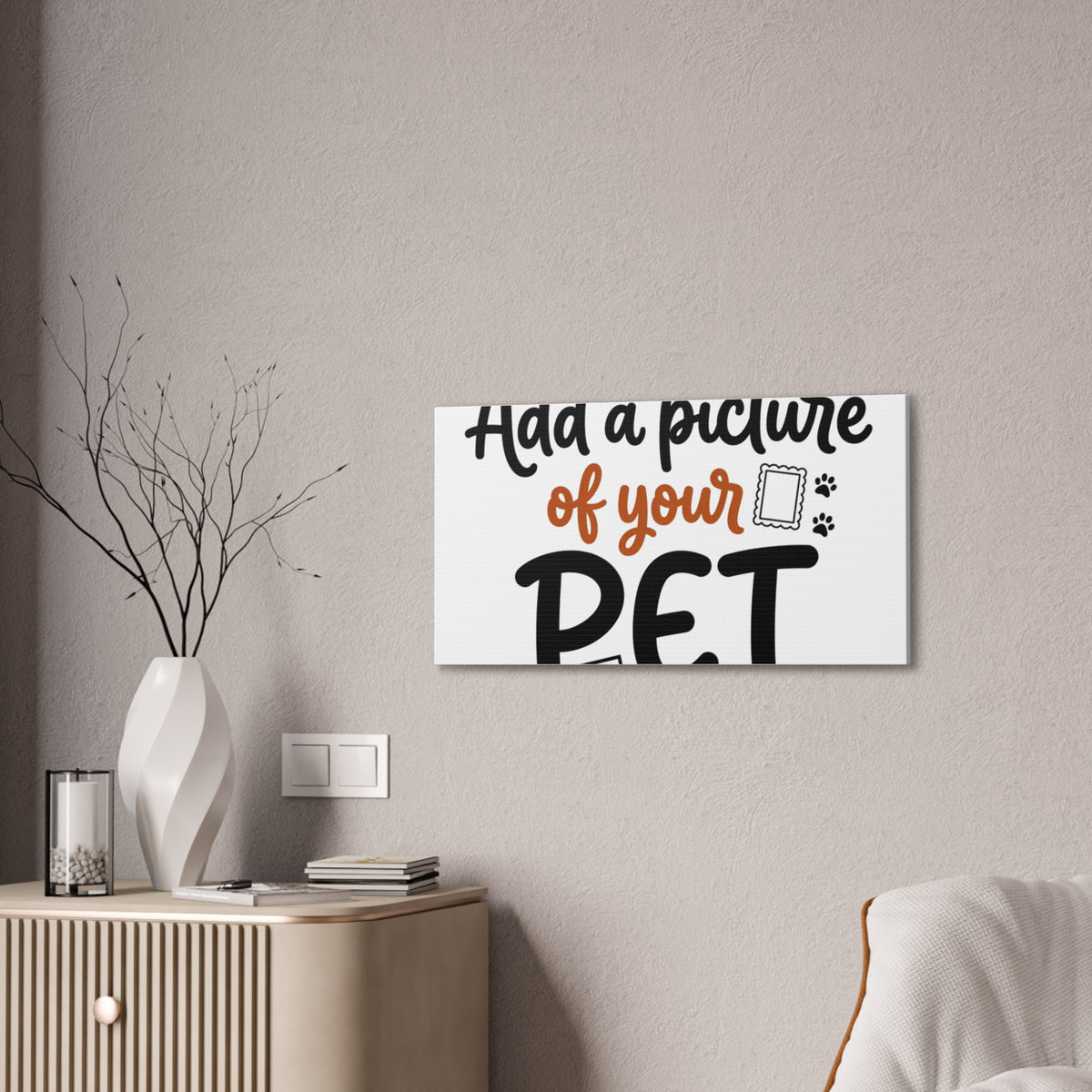 Custom Pet Canvas Wall Art | Personalized Stretched Canvas Print