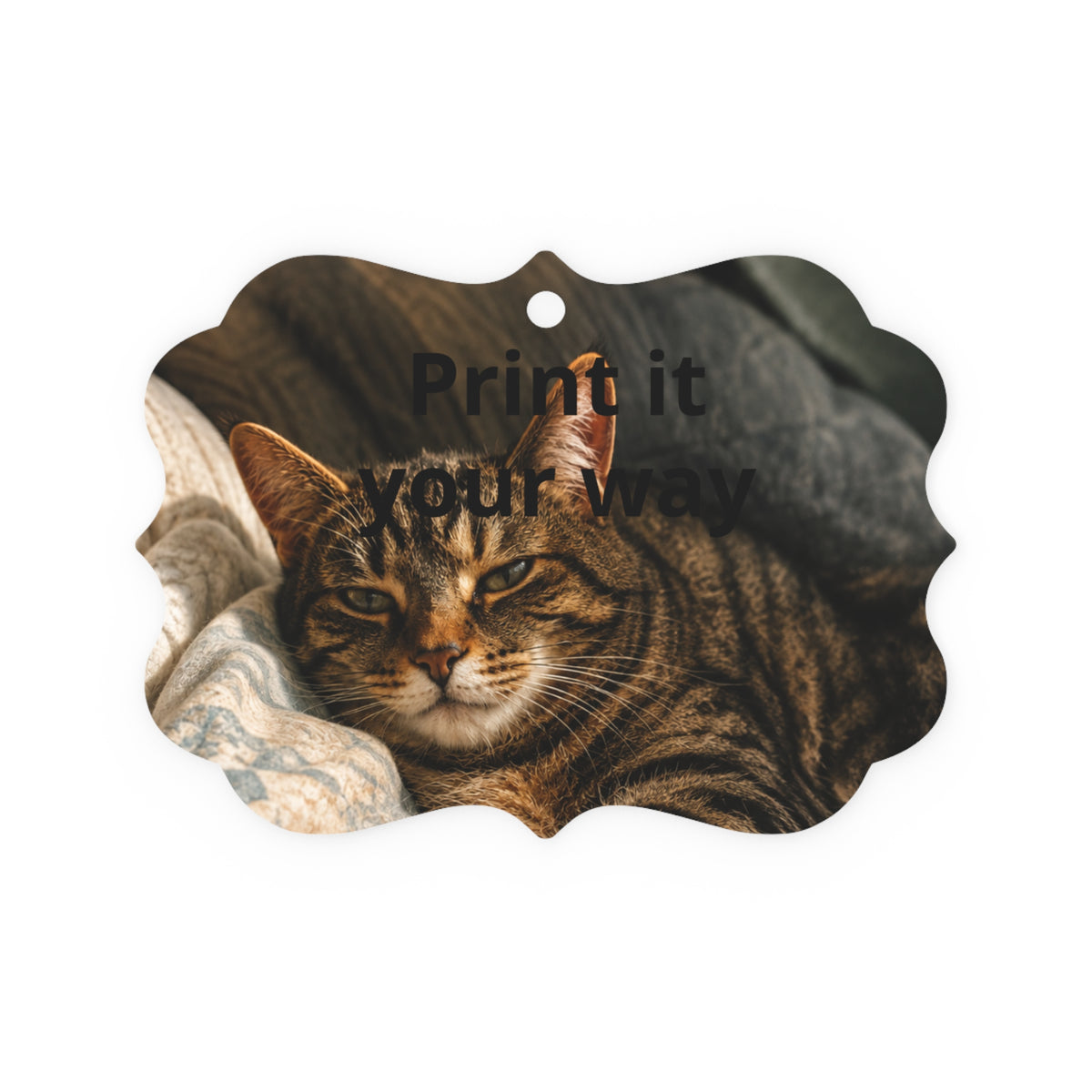 Custom Pet Christmas Ornament | Personalized Metal Plaque Ornament