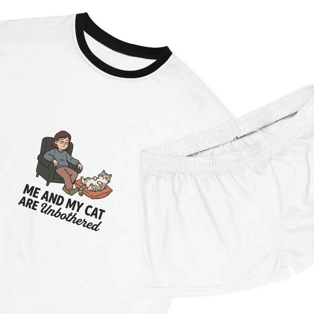 Me and My Cat Are Unbothered Women's Pajama Set | Cat Mom PJs