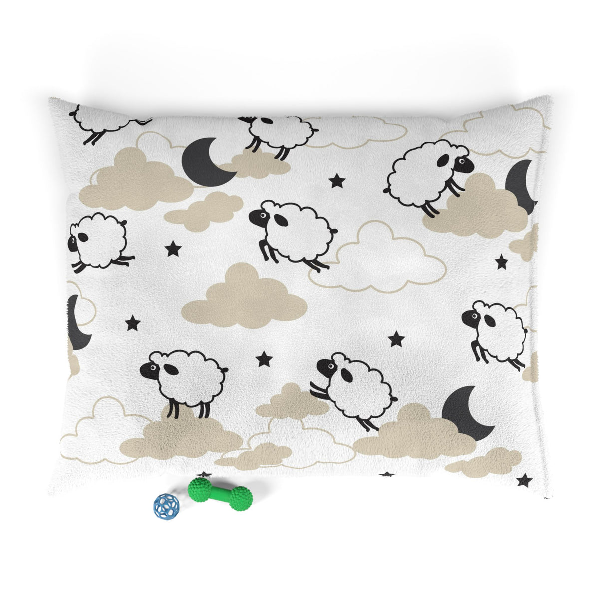 Counting Sheep Pet Bed | Cozy Fleece Cat & Dog Bed