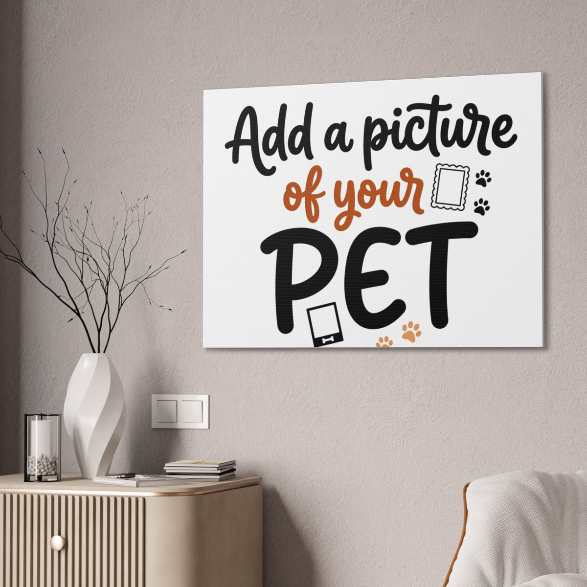 Custom Pet Canvas Wall Art | Personalized Stretched Canvas Print