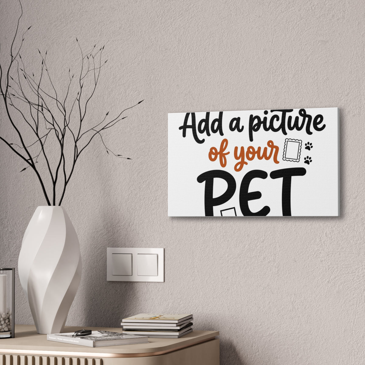 Custom Pet Canvas Wall Art | Personalized Stretched Canvas Print