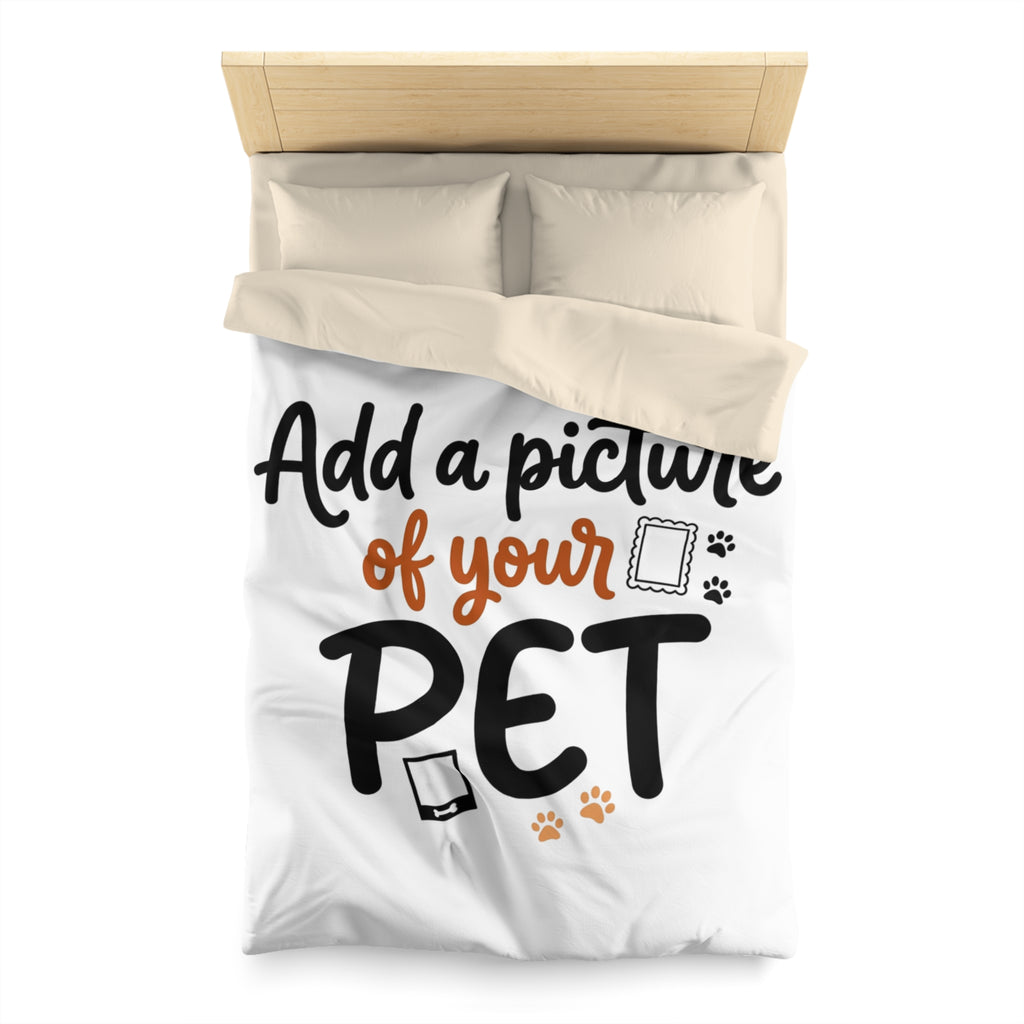 Custom Pet Duvet Cover | Personalized Microfiber Bedding