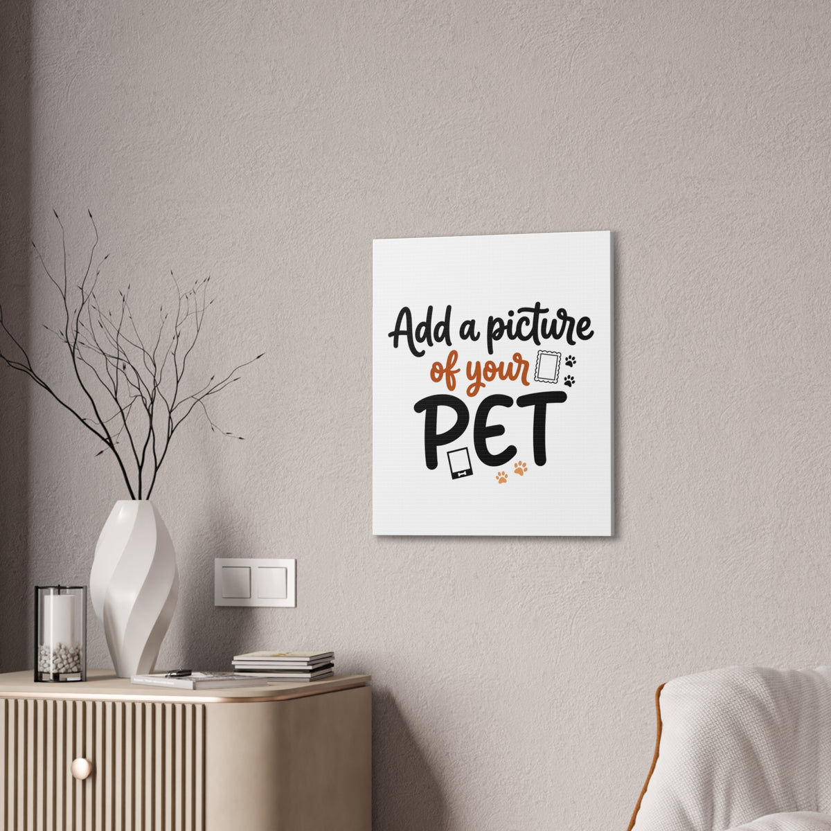 Custom Pet Canvas Wall Art | Personalized Stretched Canvas Print
